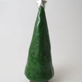 Ceramic Christmas Tree Ornament with Smiley Face - 18.3cm