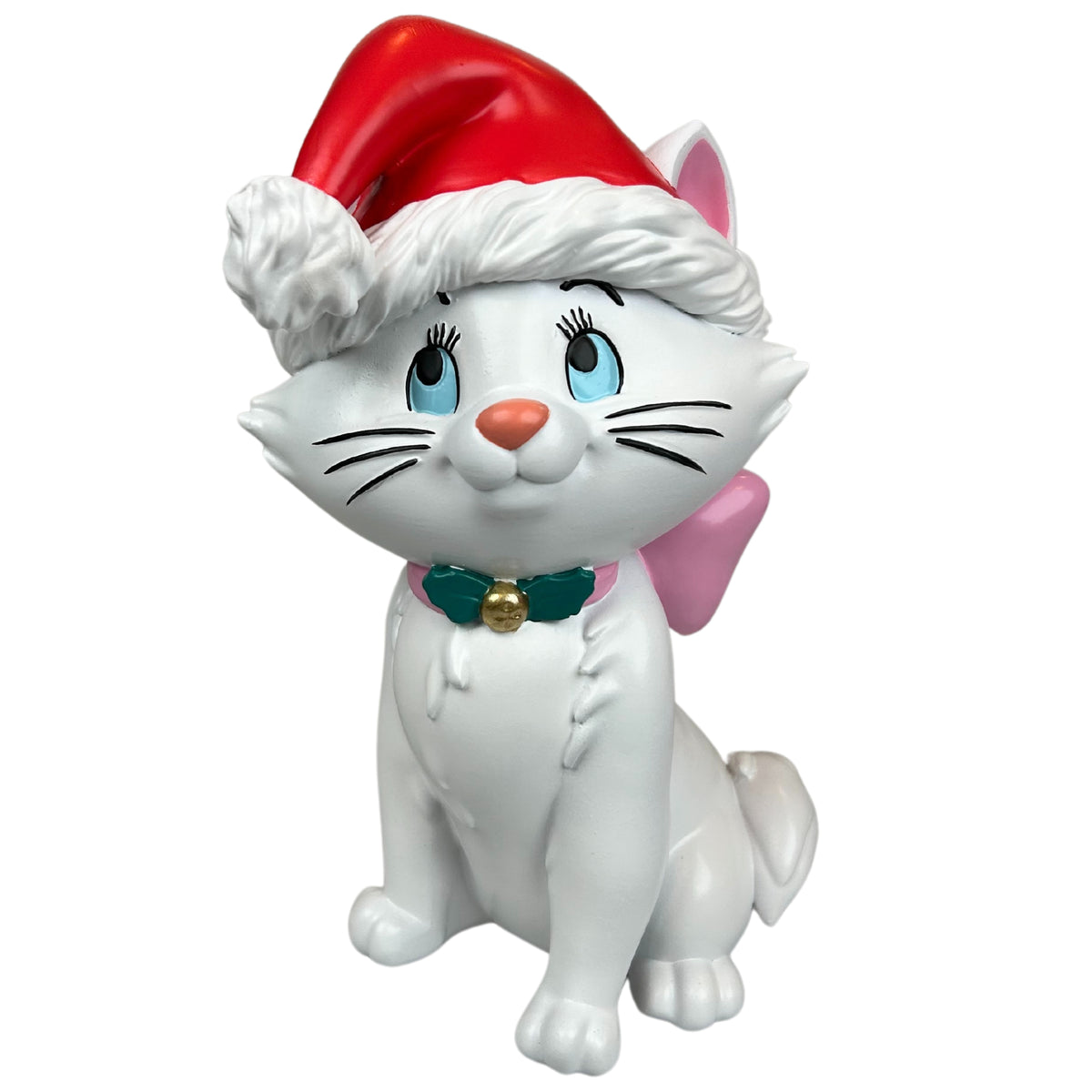 Disney Marie Cat in Santa Hat Christmas Statue