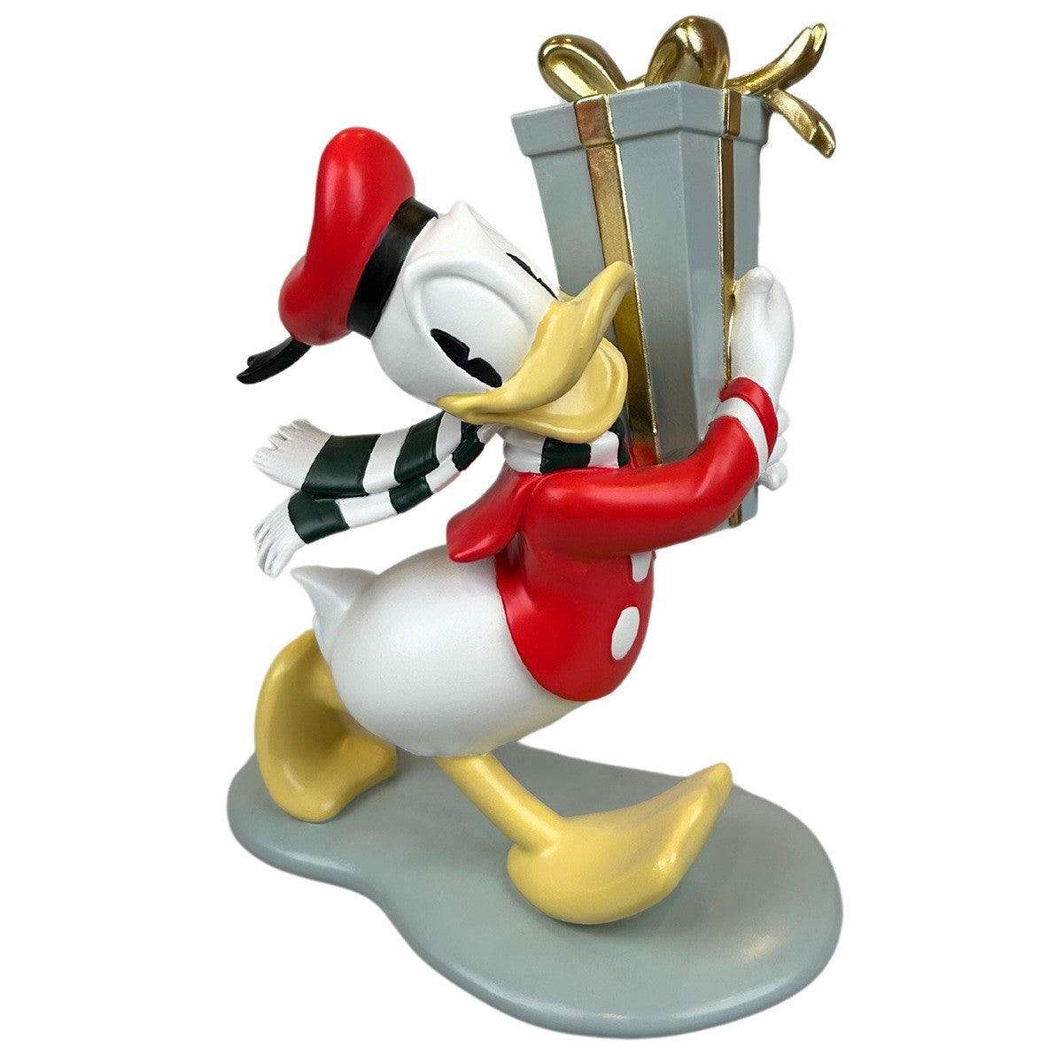 Disney Donald Duck Christmas Statue with Present