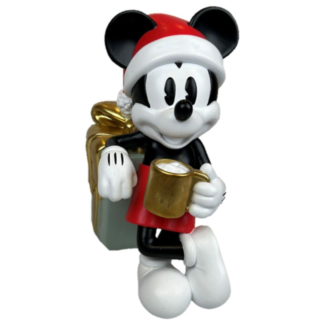 Disney Christmas Mickey Mouse Statue Holding Mug with Present