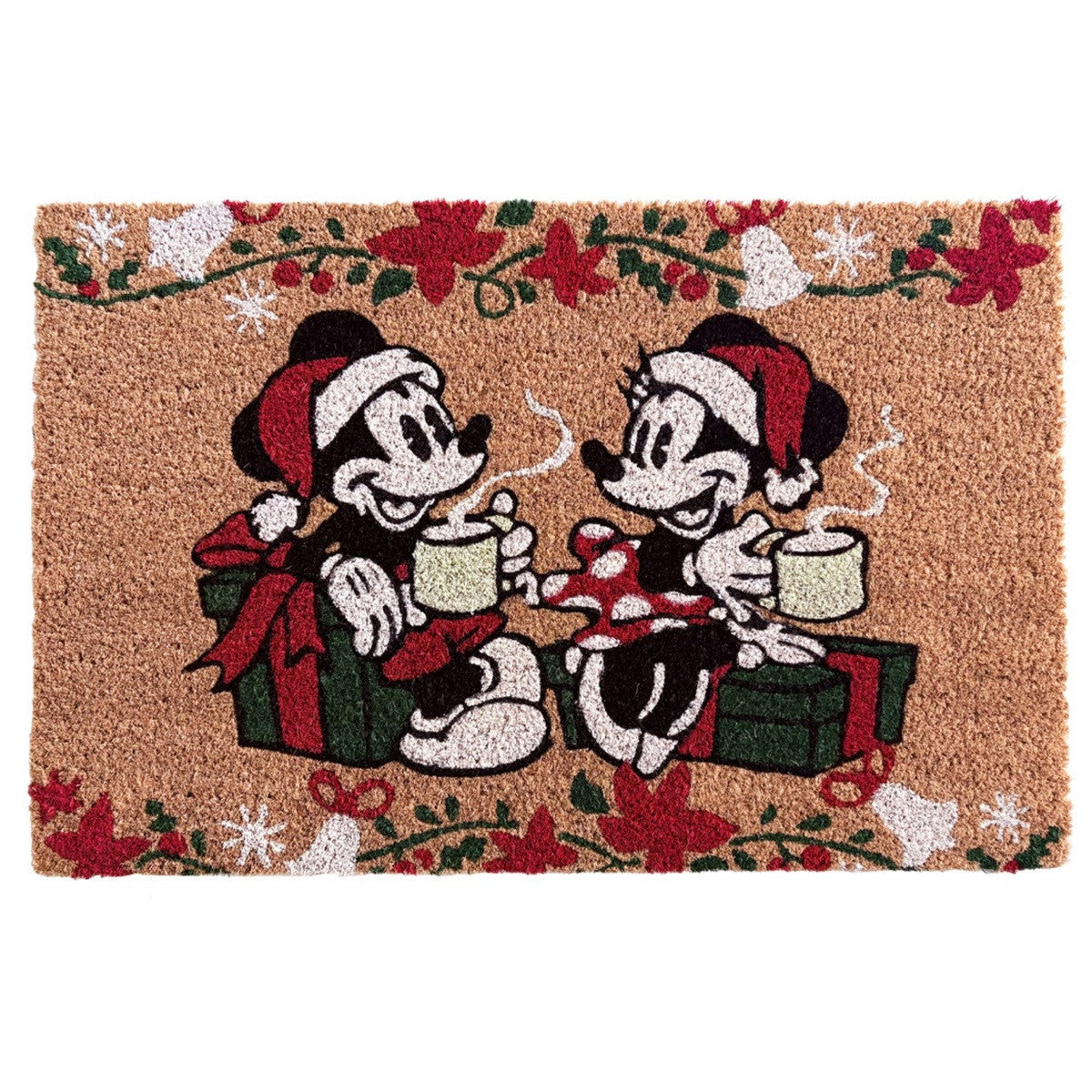 Disney Christmas Mickey & Minnie Mouse Coir Doormat