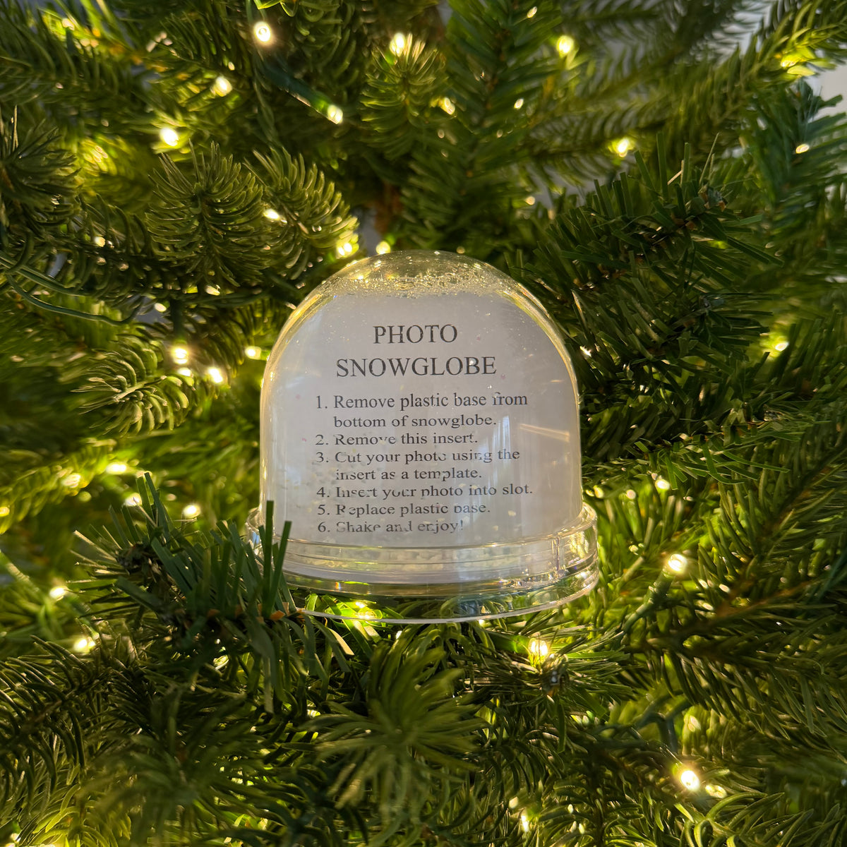 Personalisable Photo Snow Globe