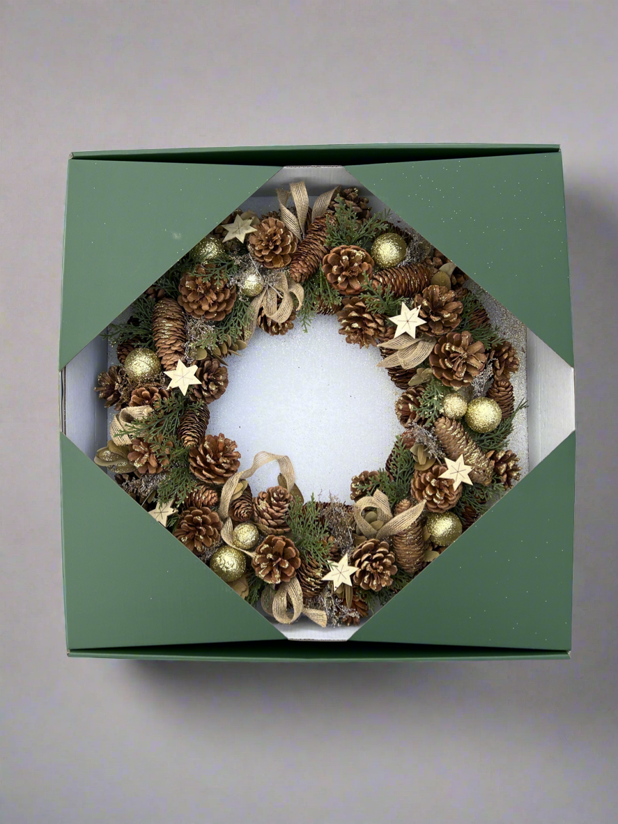 Jerusalem Gold Christmas Wreath Small 36cm