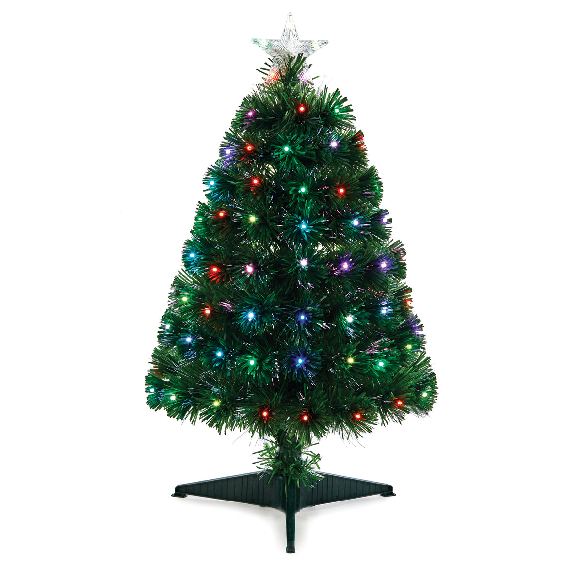 Fibre Optic Christmas Tree with Multi Coloured Colour Changing LEDs