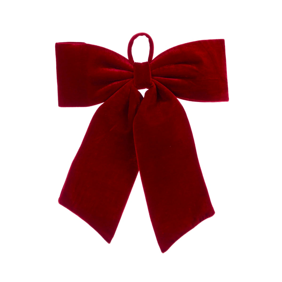 Christmas Red Velvet Wired Bow - 28cm