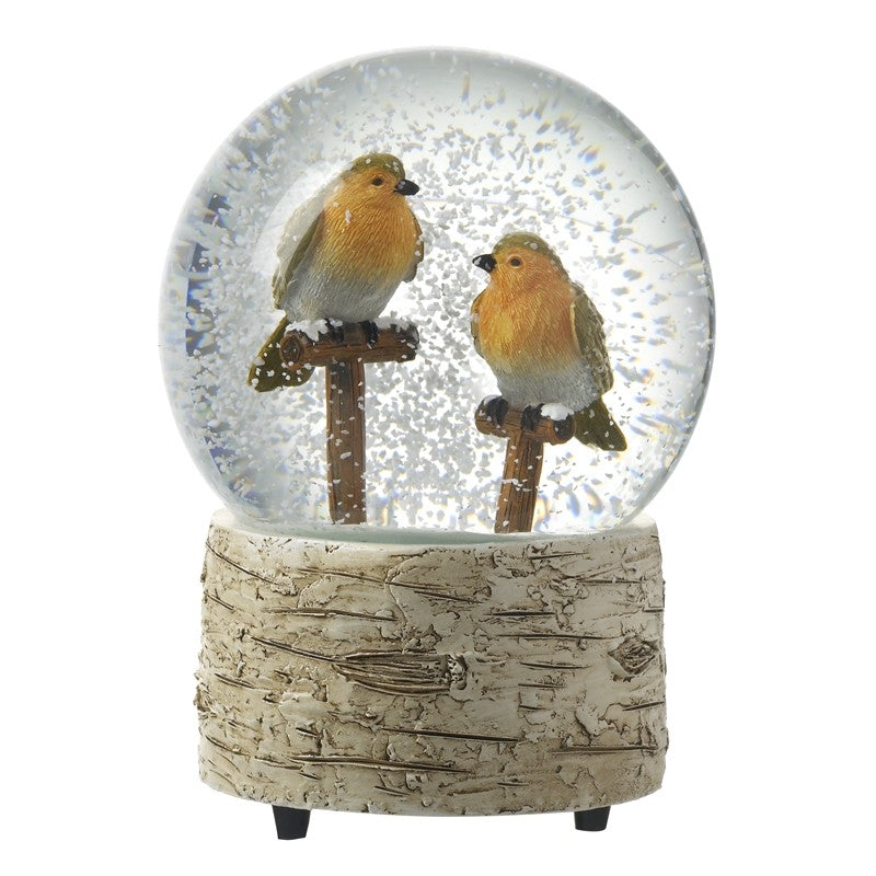 Robin Snow Globe - 13cm