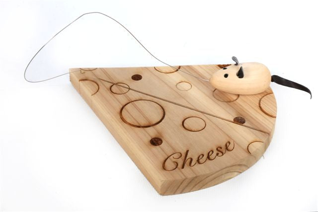 Wood Cheese Board & Mouse 18x16 cm