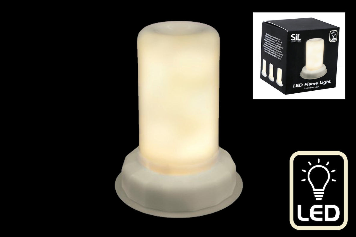 White LED Real Flame Effect Candle