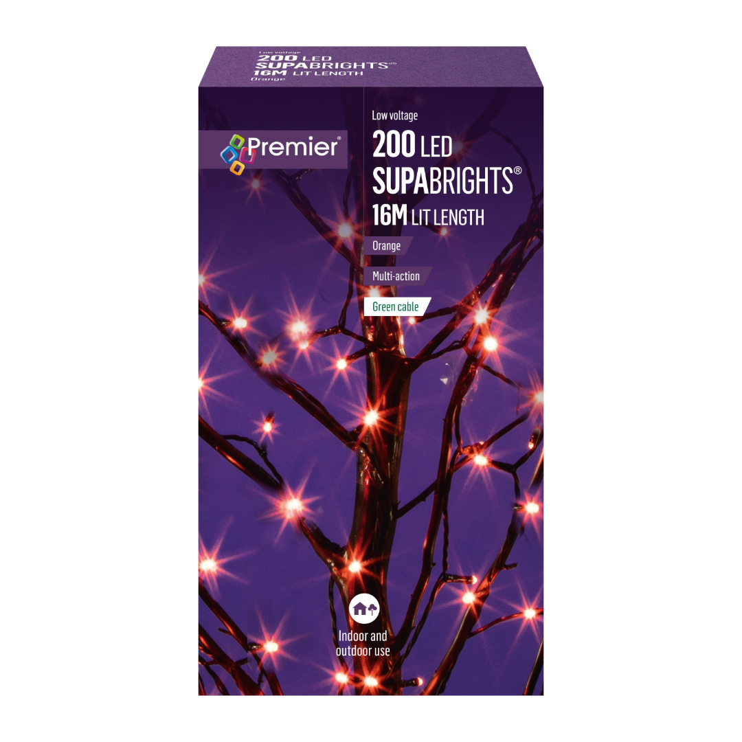Premier 200 LED Multi-Action Supabrights Orange