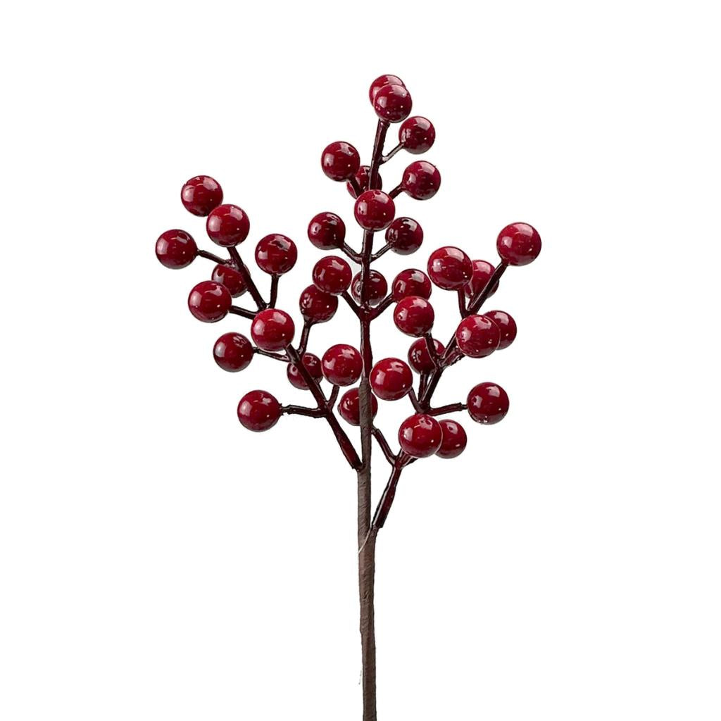 Red Very Berry Decorative Stem - 30cm