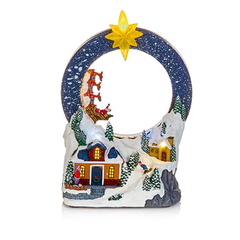 Premier Christmas Animated Looping Santa & Reindeer Scene