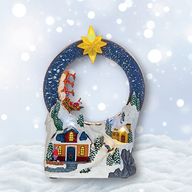 Premier Christmas Animated Looping Santa & Reindeer Scene