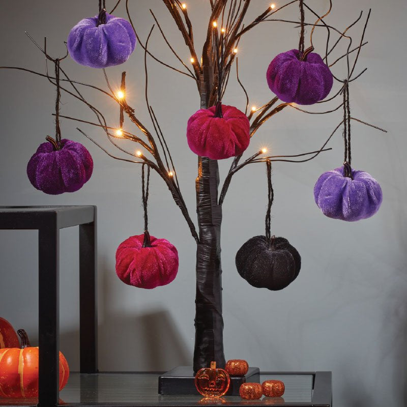MiniKin Witches Velvet Pumpkins - Pack of 7
