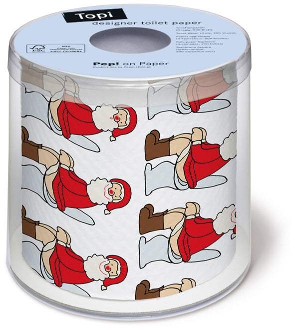 Christmas Printed Toilet Roll – Santa on Toilet Oh