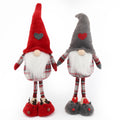 Red & Grey Tartan Standing Santa Gonk with Slippers - 52cm