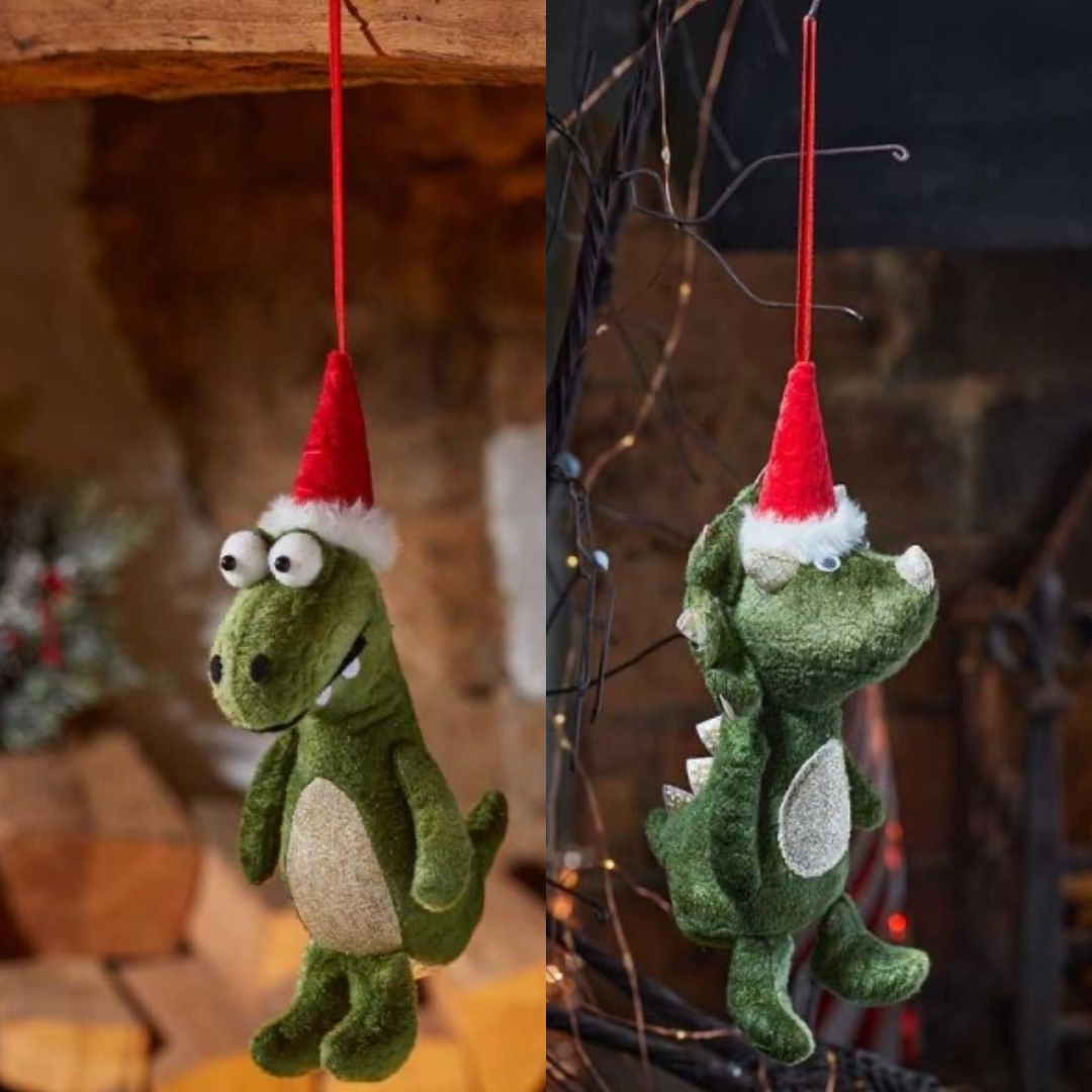 Green Festive Dinosaur Pendant Hanging Decoration