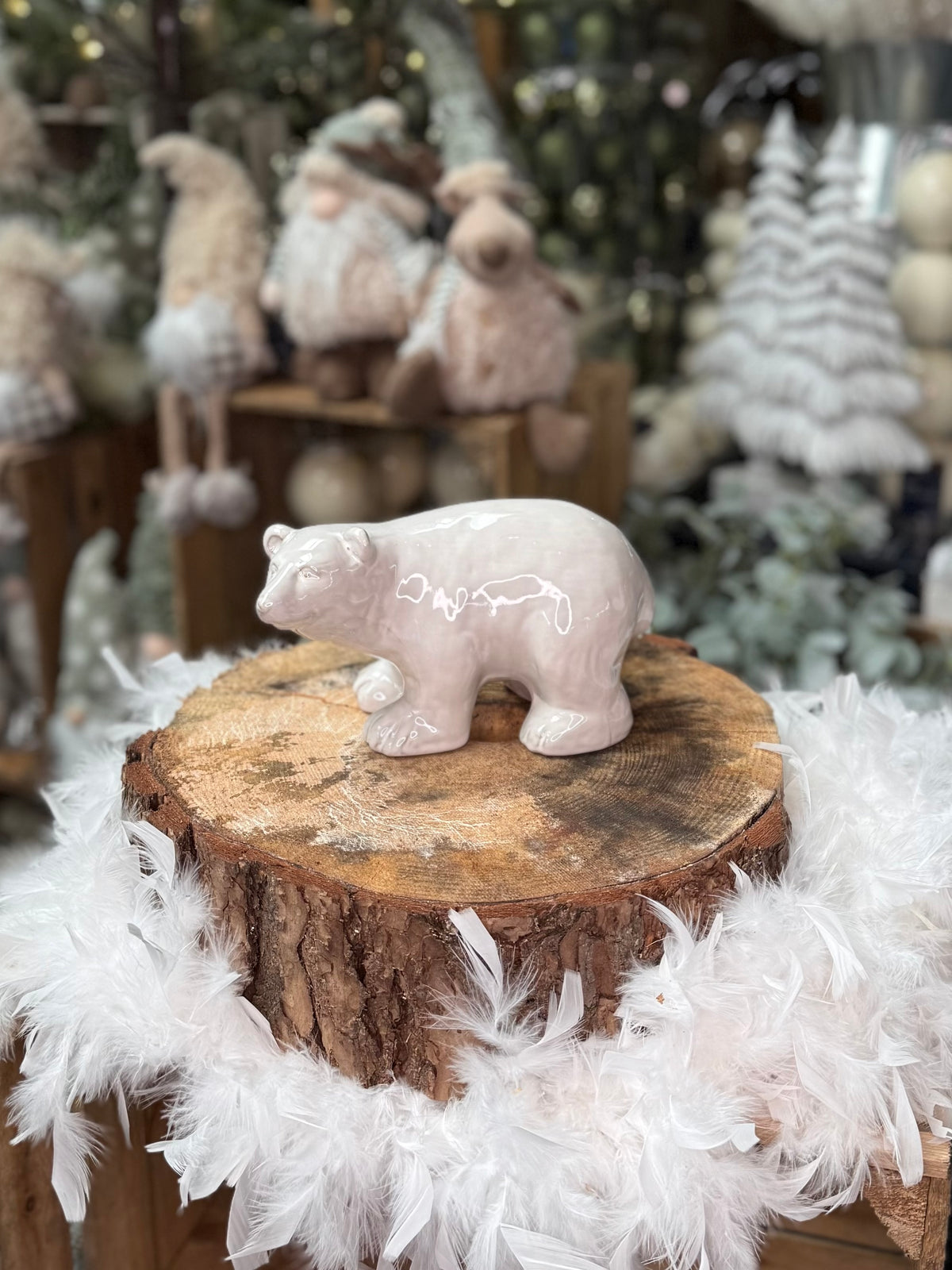 Ceramic Arctic Polar Bear Ornament - 24cm