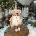 Lady Mouse on Swing Hanging Decoration