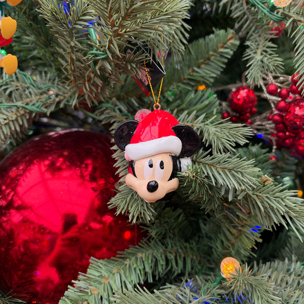 Disney Mickey Mouse Face Christmas Bauble