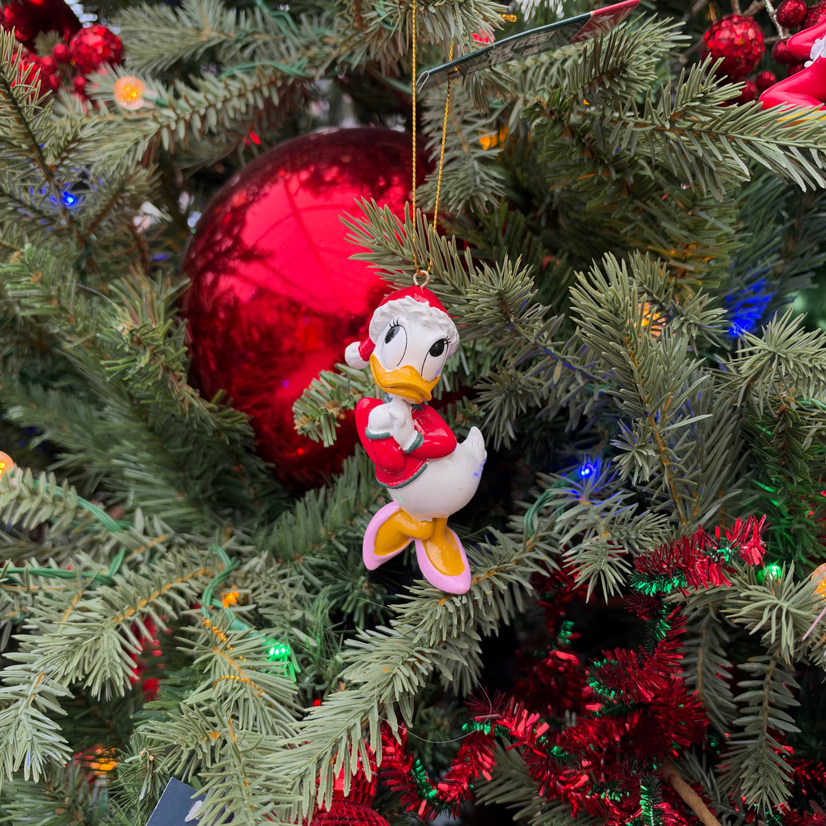 Disney Daisy Duck in Santa Hat Christmas Bauble