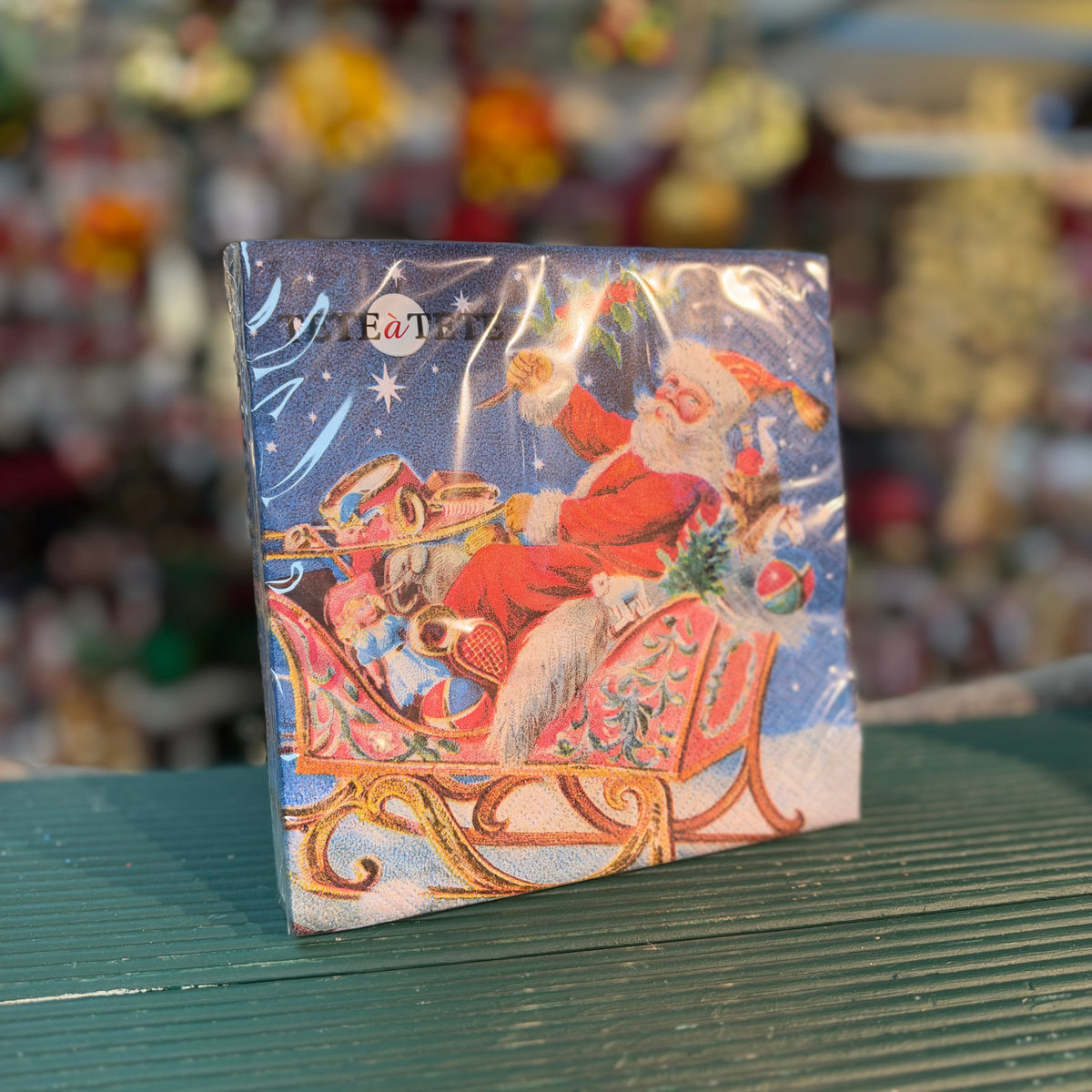 Santa Claus On A Sleigh 33cm Christmas Napkins
