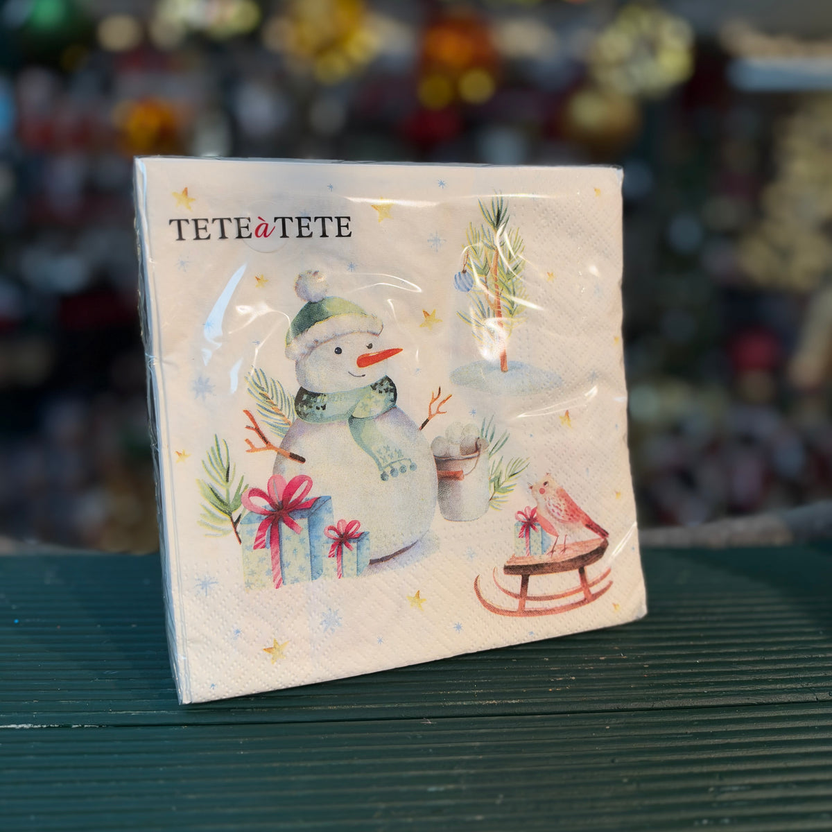 Lovely Snowmen 33cm Christmas Napkins