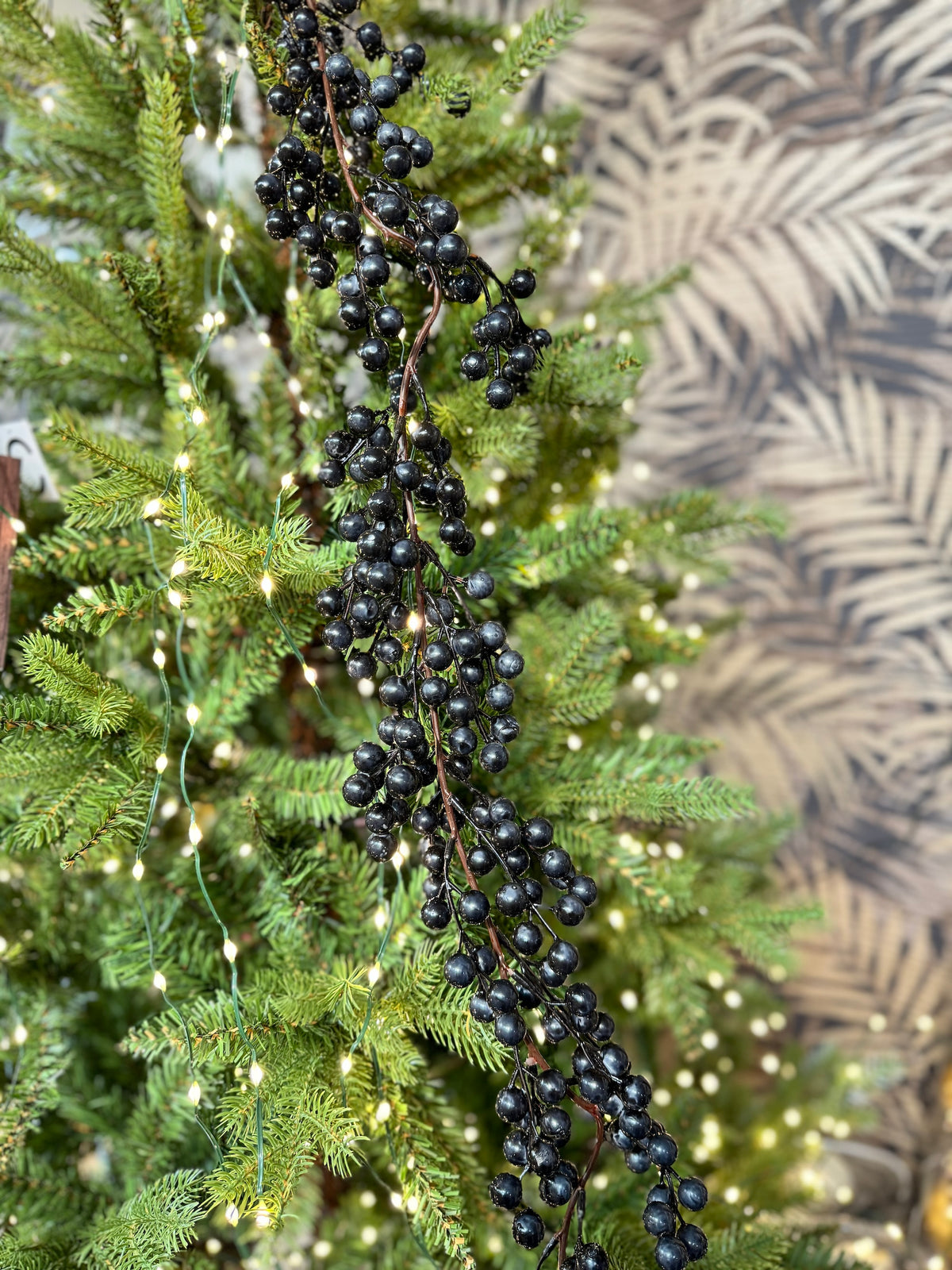 Navy Black Berry Garland - 180cm