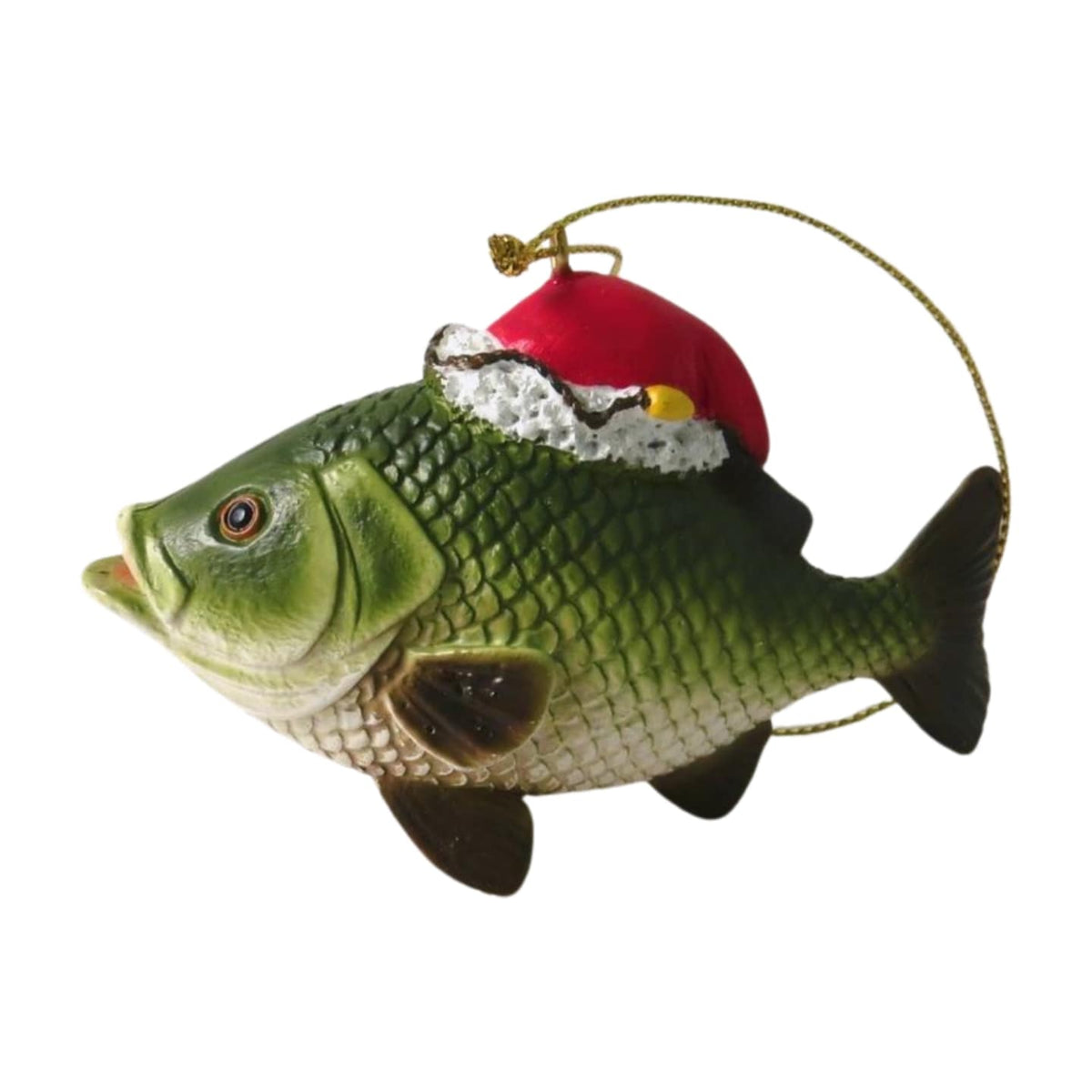 Christmas Carp Fish with Santa Hat Tree Decoration - 8.5cm