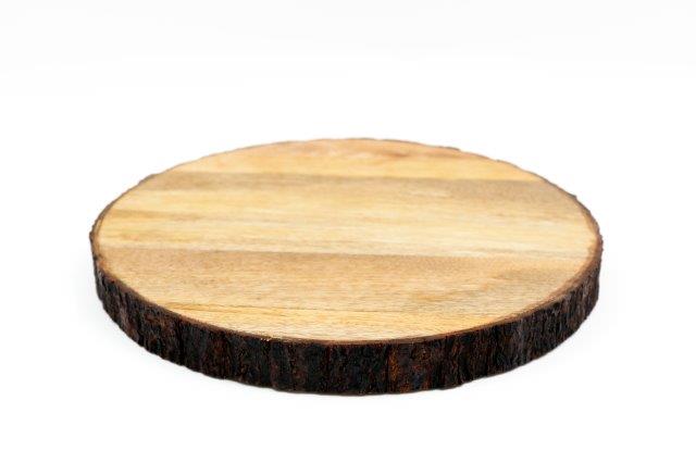 Round Wooden Bark Board 25cm