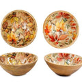 Autumn Floral Enamel Bowl 17.5cm