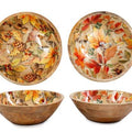 Autumn Floral Enamel Bowl 25cm