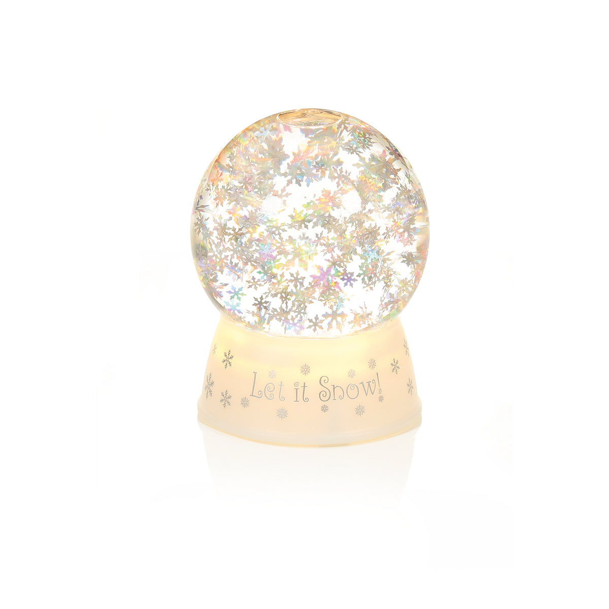 Swirling Snowflake LED Glitter Water Spinner - 15cm