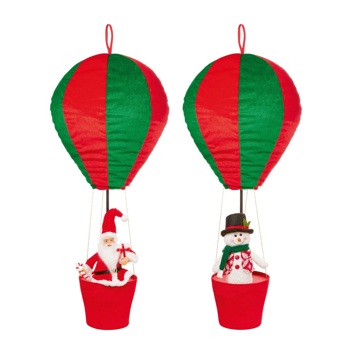 Hot Air Balloon Christmas Character Santa or Snowman - 1m