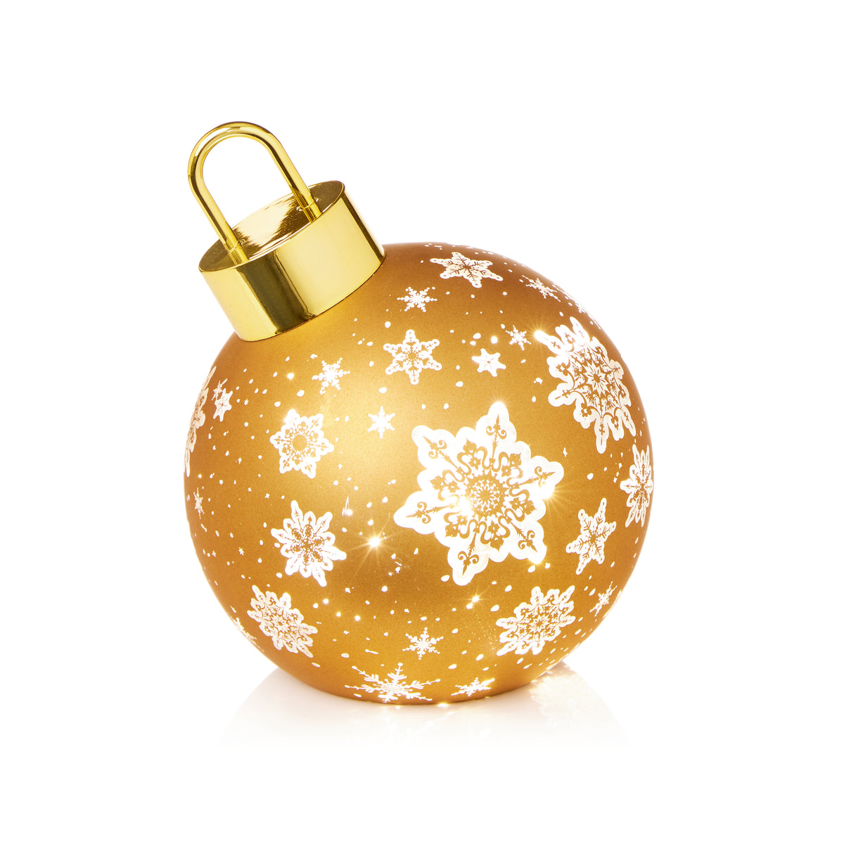 Light Up Gold Table Top Bauble - 20.5cm