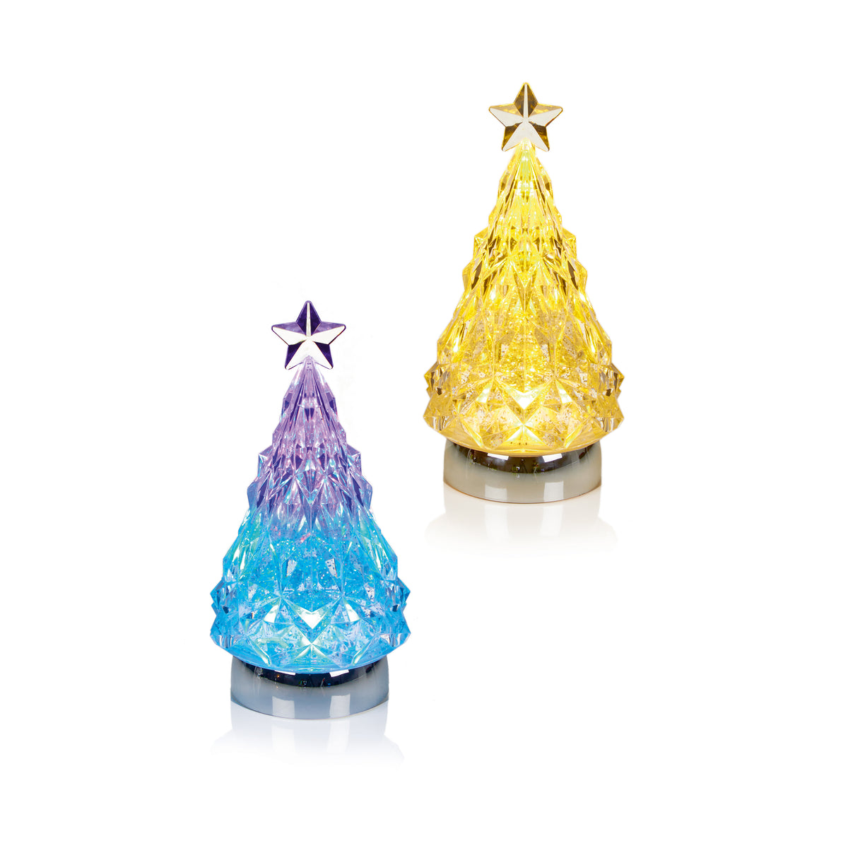 Premier Lit Acrylic Tree Water Spinner Colour Changing & Warm White - 25cm