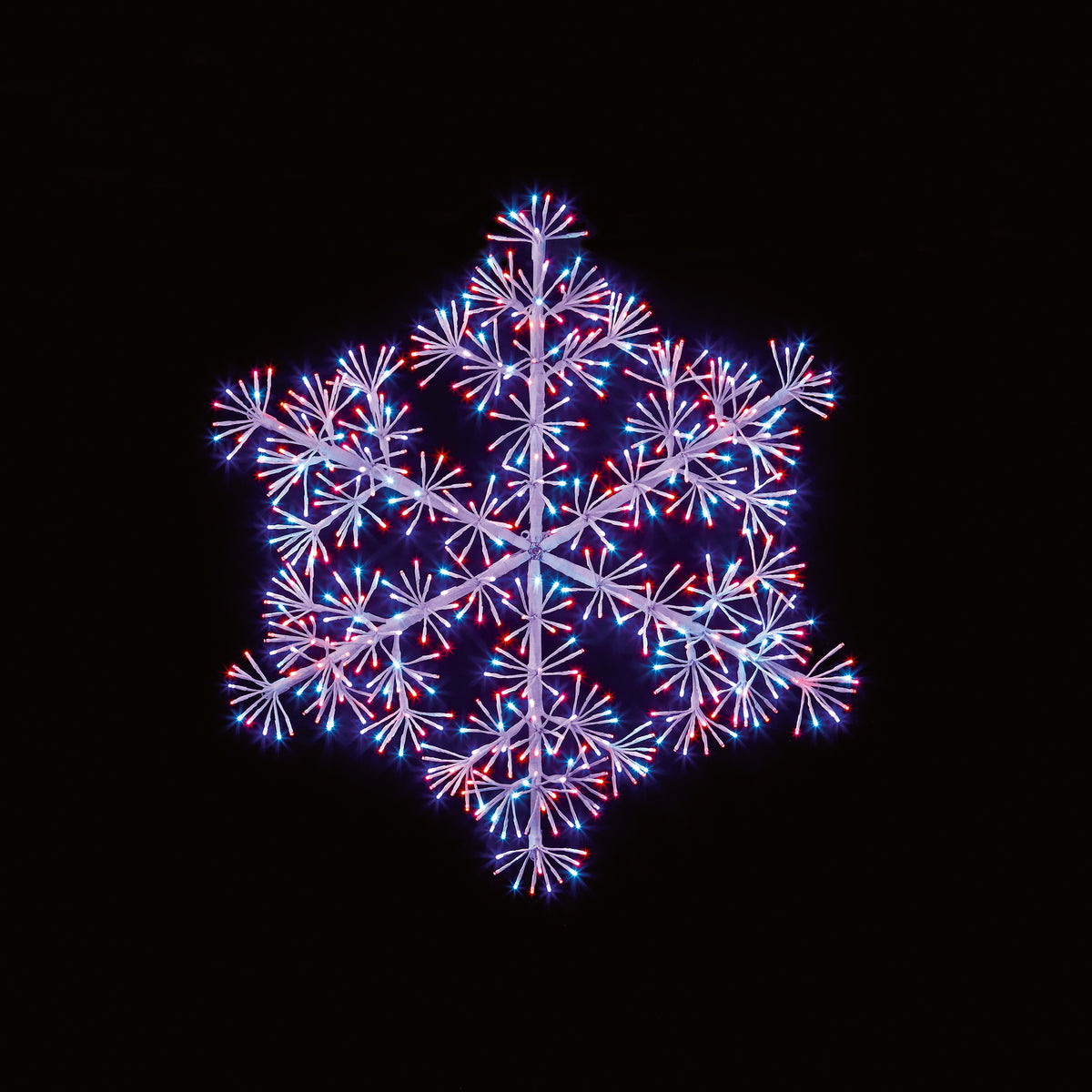 Premier White Starburst Snowflake with Twinkling Rainbow LED Lights