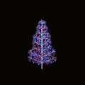 Premier White Starburst Wall Tree with Twinkling Rainbow LED Lights