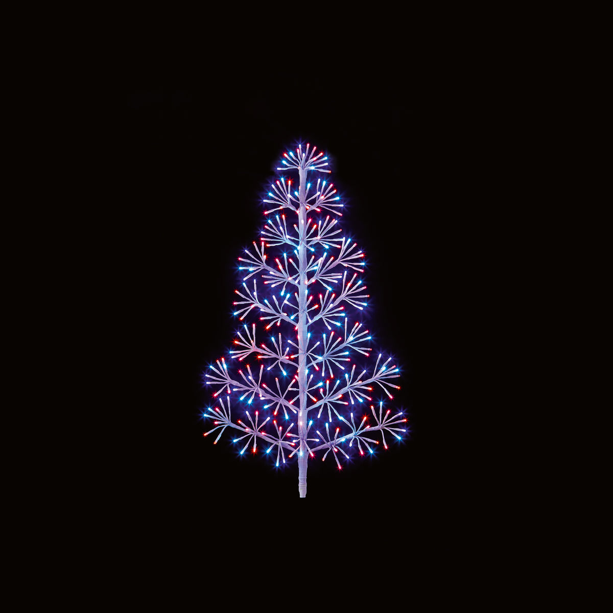 Premier White Starburst Wall Tree with Twinkling Rainbow LED Lights