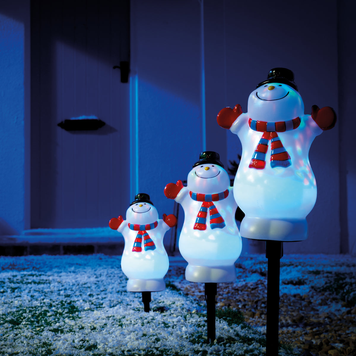 Snowman Path Lights with Rotating LEDs 48cm - Set of 3 – Southwood ...