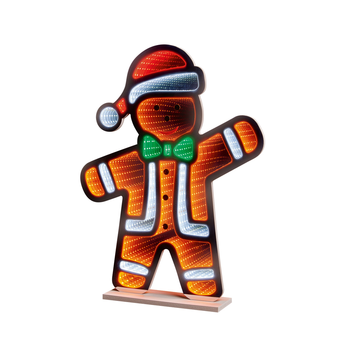 Premier Standing Gingerbread Man Infinity Mirror Light 60cm