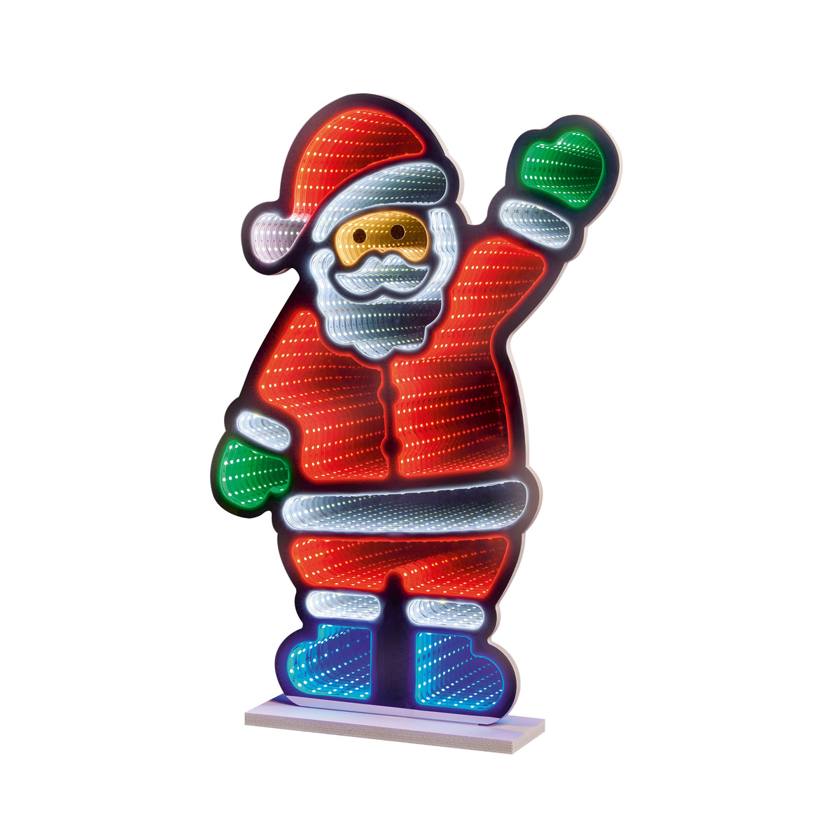 Premier Standing Waving Santa Infinity Mirror Light 60cm – Southwood ...