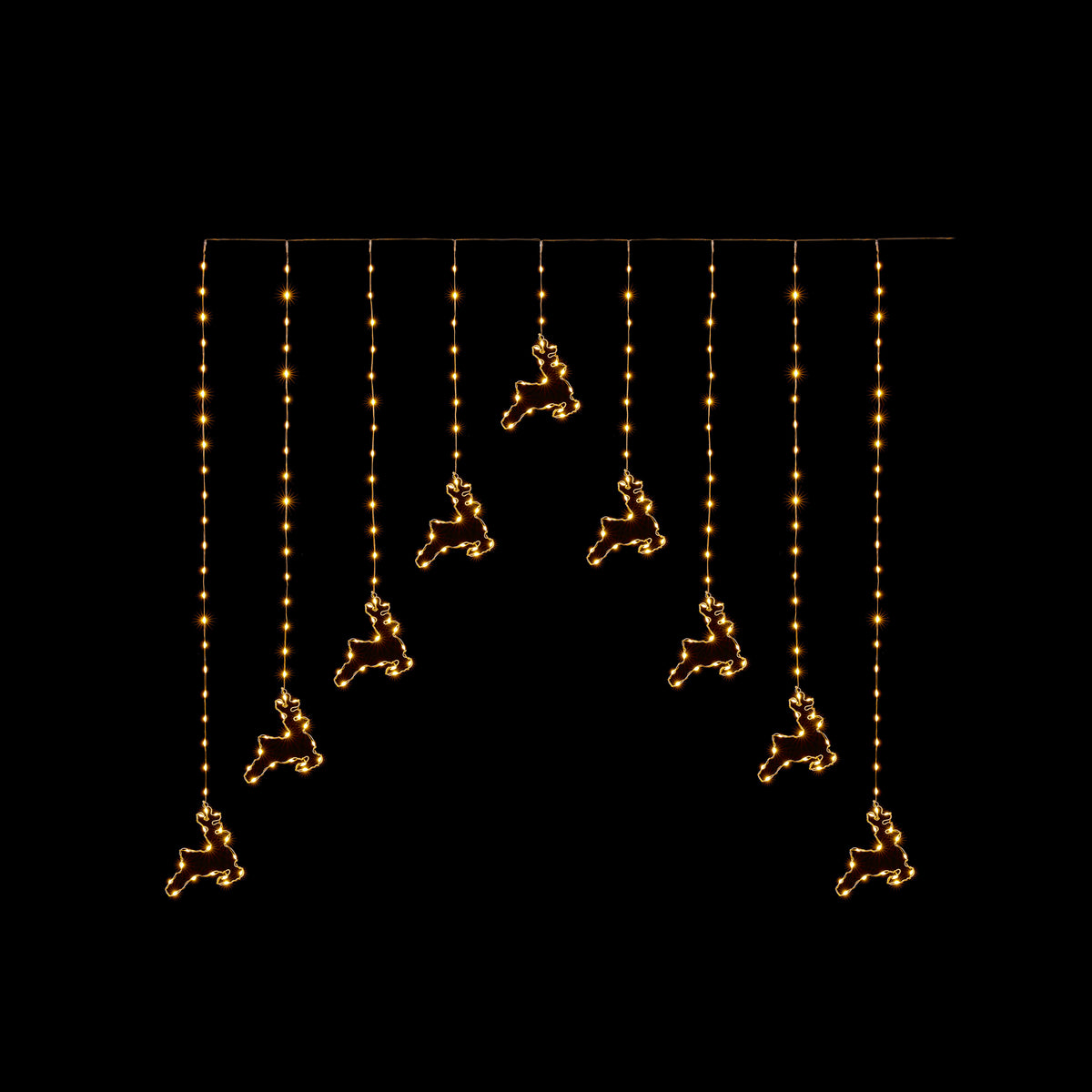 Premier Flexible Reindeer Curtain with 276 Warm White LEDs 1.2x1.2m