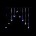 Flexible Snowflake Curtain Featuring 267 White LEDs 1.2x.1.2m