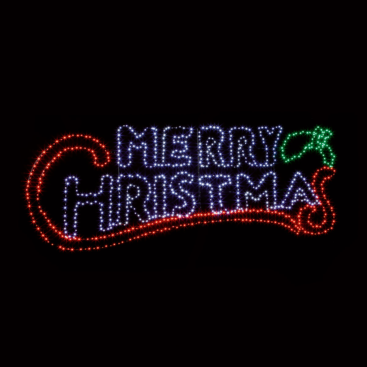 Premier Merry Christmas Sign Twinkling Flexibright Wall Decoration - 200cm