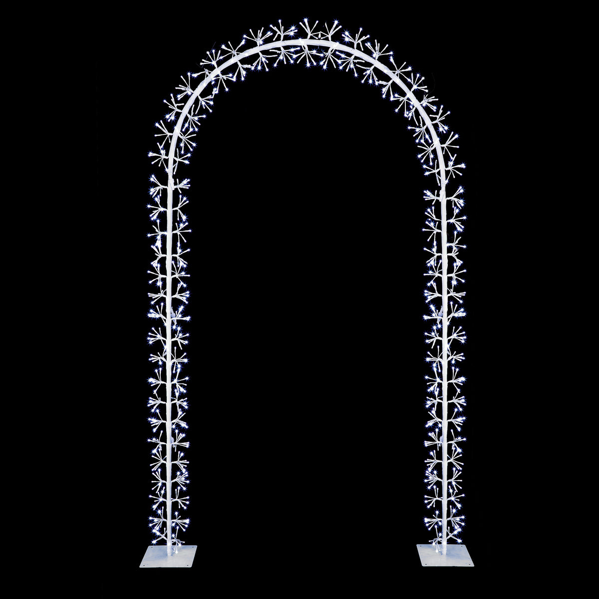 Premier Lit White Starburst Arch with 896 White LEDS - 2.4m
