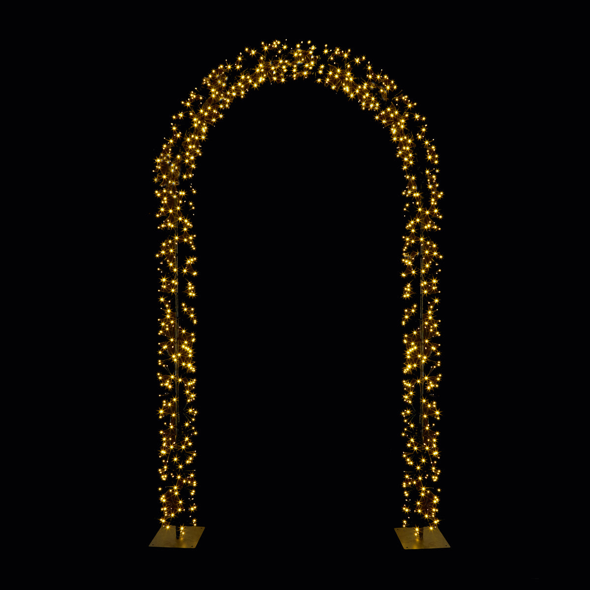 Premier Lit White Starburst Arch with 896 Warm White LEDS - 2.4m