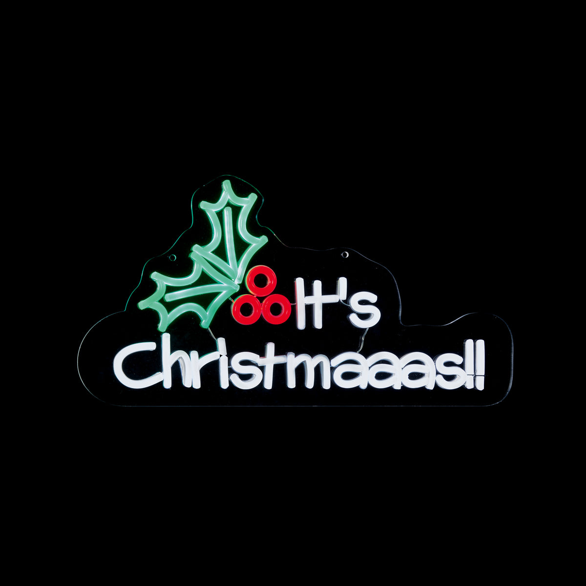 It's Christmaaas Hanging Lit Neon LED Sign - 45cm