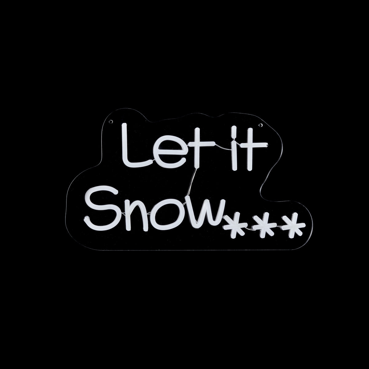 Let It Snow Hanging Lit Neon LED Sign - 40cm