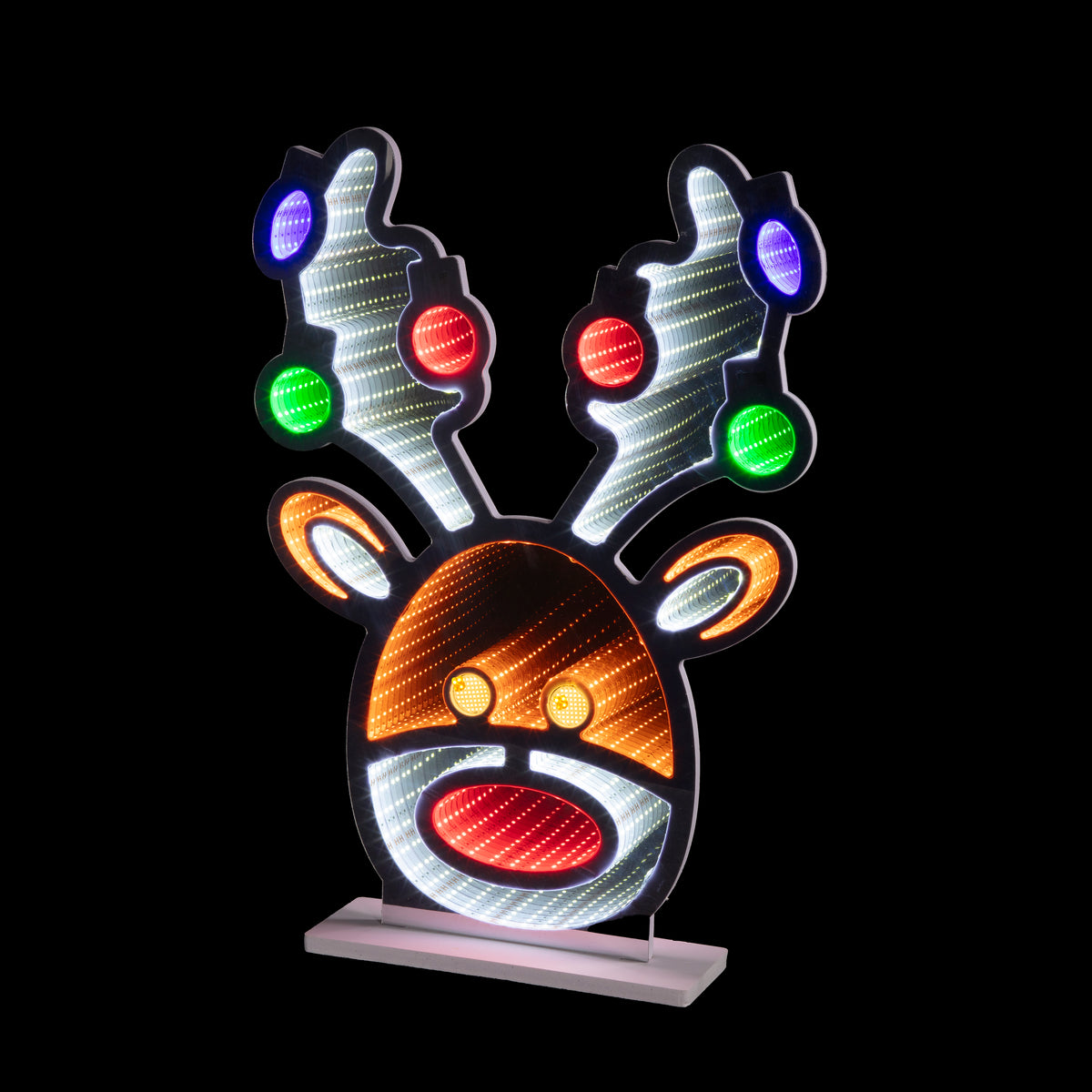 Premier Stag Head with Moving Eyes Infinity Mirror - 60cm