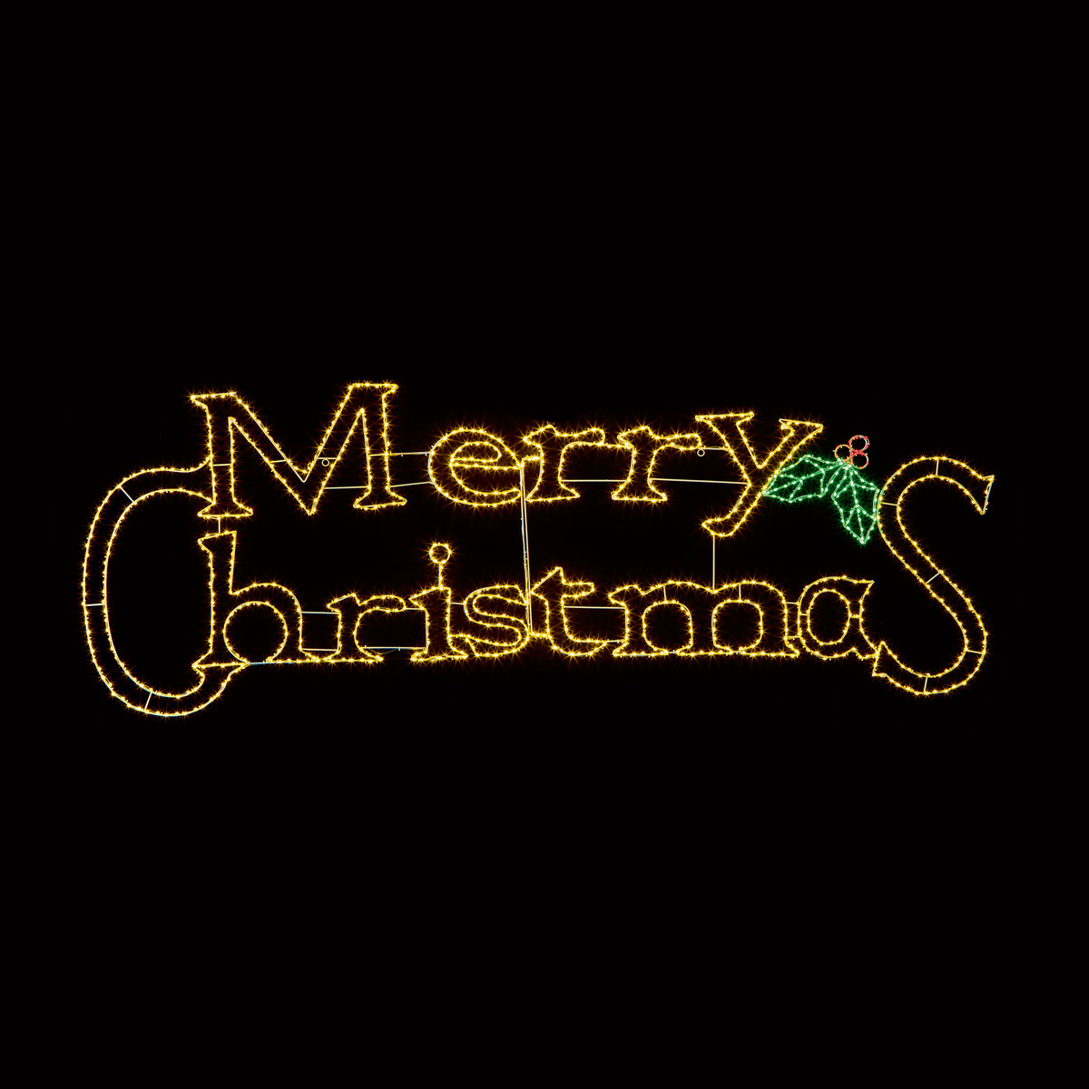 Premier Giant 230cm Twinkling FlexBrights Merry Christmas Warm White Wall Sign - 894 LEDS